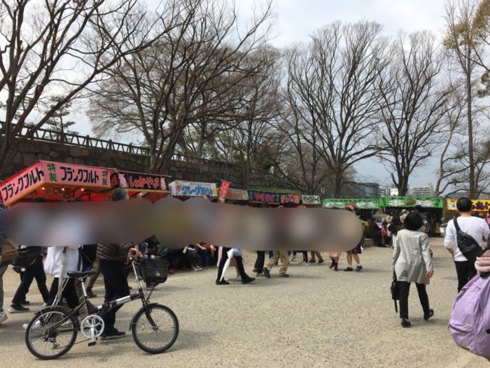 大阪城公園桜お花見、出店