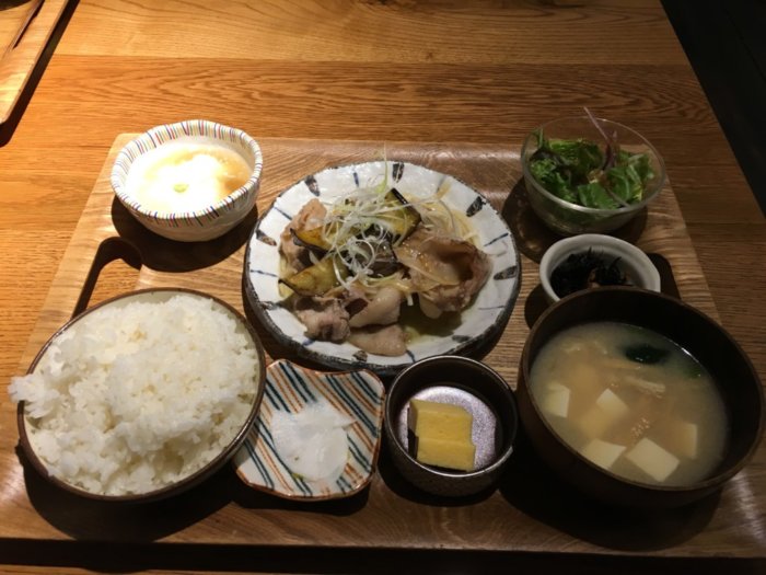 kawara CAFE&DINING天王寺ミオ店豚と茄子の定食